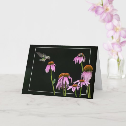 Voetvogel en bijenschotel kaart (Orchidee)