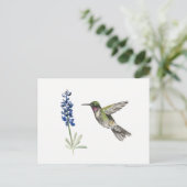 Voetvogel en Bluebonnet Briefkaart (Staand voorkant)