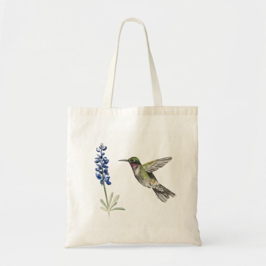 Voetvogel en Bluebonnet Tote Bag (Voorkant)