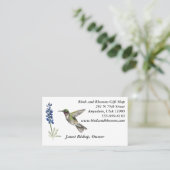 Voetvogel en Bluebonnet Visitekaartje (Staand voorkant)