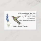 Voetvogel en Bluebonnet Visitekaartje (Voorkant)