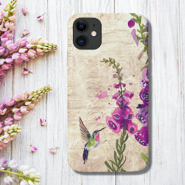 Voetvogel en Foxglove Flowers Garden Case-Mate iPhone Case