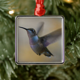 Voetvogel in flater metalen ornament