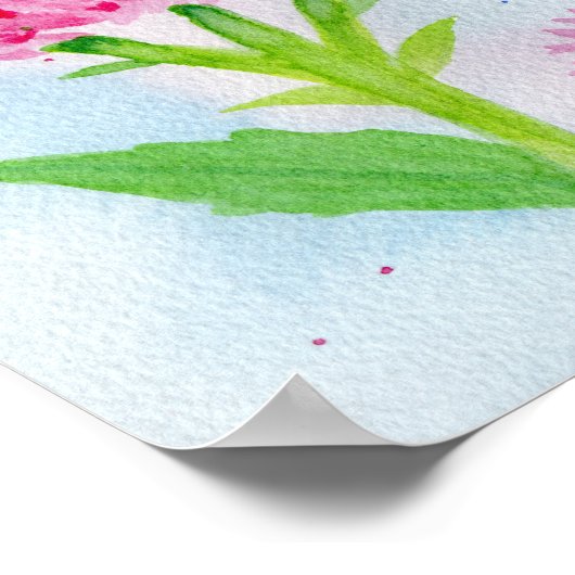 Voetvogel in Waterverf Poster (Hoek)