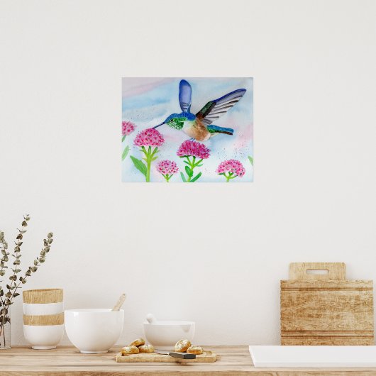 Voetvogel in Waterverf Poster (Keuken)