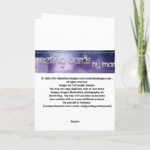 Voetvogel met bloemen 3 Blank Wenskaart Kaart (Achterkant)