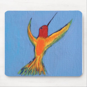 Voetvogel op blauw muismat
