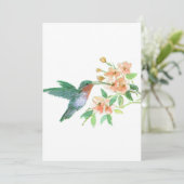 Voetvogel op bloemen bedankkaart (Staand voorkant)