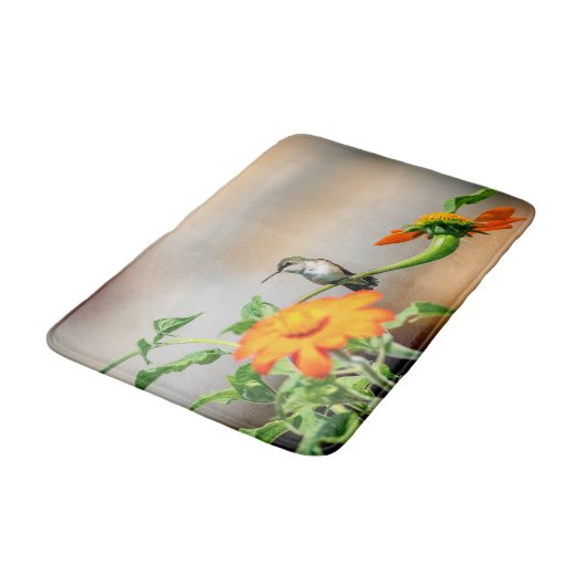 Voetvogel op een bloeiend plant badmat (Gekanteld)