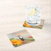 Voetvogel op een bloeiend plant kartonnen onderzetters (Insitu)