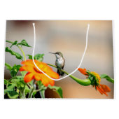 Voetvogel op een bloeiend plant large cadeautasje (Voorkant)