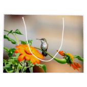 Voetvogel op een bloeiend plant large cadeautasje (Achterkant)