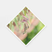 Voetvogel op een bloeiend plant servet (Hoek)