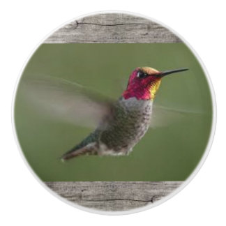 Voetvogel op keramische knoblen en kippen knop