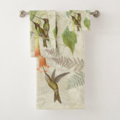 Voetvogel Vogels Ferns Flowers Bath Towel Set Bad Handdoek (Insitu)