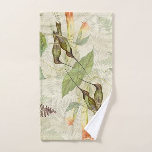 Voetvogel Vogels Ferns Flowers Bath Towel Set Bad Handdoek (Handdoek)