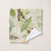 Voetvogel Vogels Ferns Flowers Bath Towel Set Bad Handdoek (Wasdoekje)