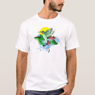 Voetvogel zwemmen t-shirt