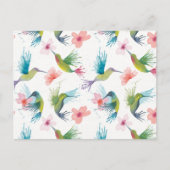 Voetvogels en bloemen briefkaart (Voorkant)