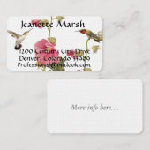 Voetvogels en bloemen Visitekaartjes (Voorkant / Achterkant)