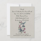 Voetvogels en wijnstokken kaart (Achterkant)