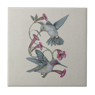 Voetvogels en wijnstokken tegeltje