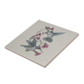 Voetvogels en wijnstokken tegeltje (Zijkant)