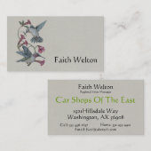 Voetvogels en wijnstokken visitekaartje (Voorkant / Achterkant)