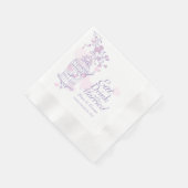 Voetvogels eten drink en zijn getrouwd met paarse  servetten (Hoek)