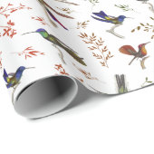 Voetvogels Floral Colorful Birder Cadeaupapier (Rol Hoek)