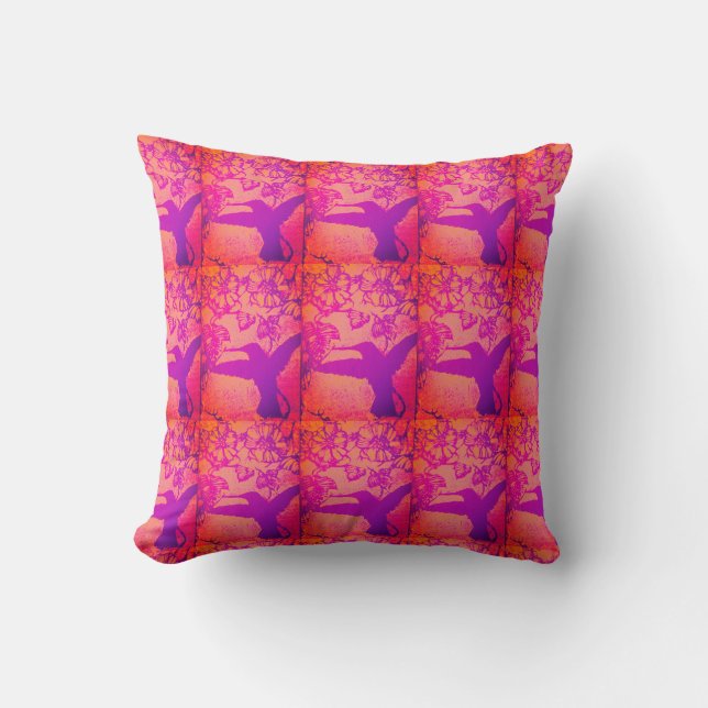 Voetvogels in de Lavender Pillow Kussen (Voorkant)