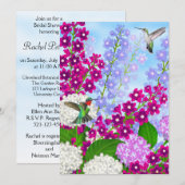 Voetvogels in het Vrijgezellenfeest van de tuinblo Kaart (Voorkant / Achterkant)