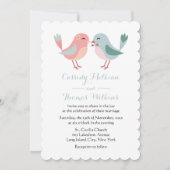 Voetvogels Roze en Blauwe Vogels Kaart (Voorkant)