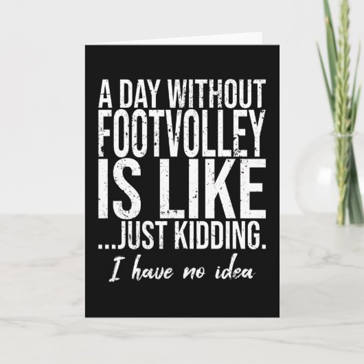 Voetvolley grappig sportcadeau kaart (Voorkant)