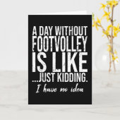 Voetvolley grappig sportcadeau kaart (Gele Bloem)