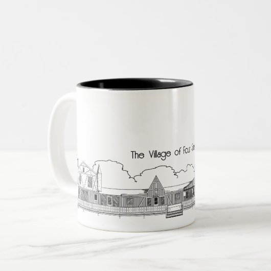 VOFS Boardwalk Sketch Mok (Voorkant links)