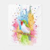 Vogel 72 kleurrijk fleece deken (Voorkant)