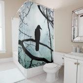 vogel 77 Crow Raven Douchegordijn (In situ)