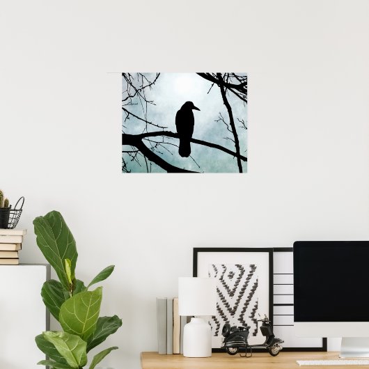 vogel 77 Crow Raven Poster (Thuiskantoor)