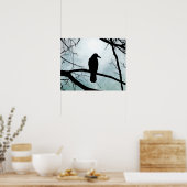 vogel 77 Crow Raven Poster (Keuken)