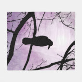 vogel 78 Crow Raven Fleece Deken (Voorkant (Horizontaal))