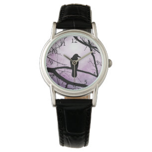 vogel 78 Crow Raven Horloge