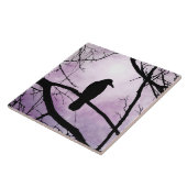 vogel 78 Crow Raven Tegeltje (Zijkant)