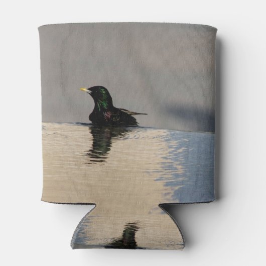 Vogel aan de rand van de wateren blikjeskoeler (Achterkant)