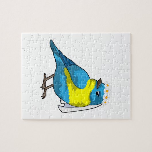 Vogel als Bride met de adem van bloemen Legpuzzel (Horizontaal)