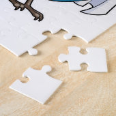 Vogel als Bride met de adem van bloemen Legpuzzel (Zijkant)