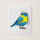 Vogel als Bride met de adem van bloemen Legpuzzel (Verticaal)