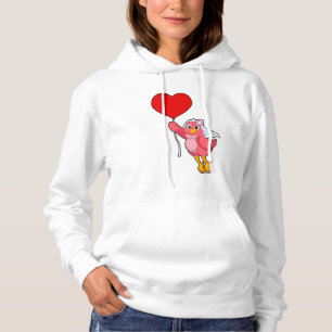 Vogel als Bride met Veil & Heart Ballon Hoodie