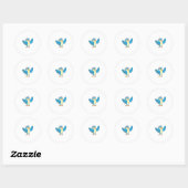 Vogel als Bride met Veil Ronde Sticker (Vel)