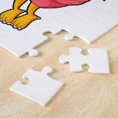 Vogel als Bruid met Sluier & Hartballon Legpuzzel (Zijkant)
